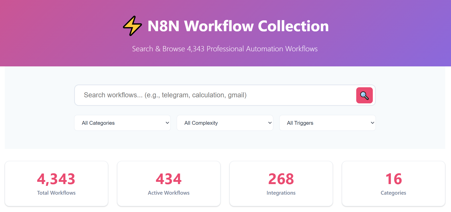 n8n-workflows:4300+自动化工作流分享